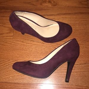 Burgundy high heels
